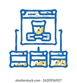 link juice seo doodle icon sketch vector. link juice seo sign. isolated symbol illustration