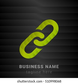 Link Lime Green and Black silk fashion premium icon / Logo