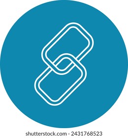 Diseño de icono de círculo de línea de enlace 