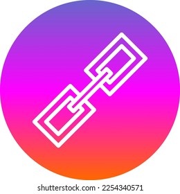 Link Line Line Gradient Circle Vector Icon Design