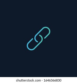 Link line icon, chain outline vector logo illustration, editable stroke. Stock Vector illustration isolated on white background.