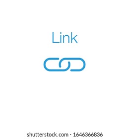 Link line icon, chain outline vector logo illustration, editable stroke. Stock Vector illustration isolated on white background.