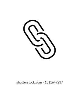 Link Line Icon In Flat Style Vector For App, UI, Websites. Black Icon Vector Illustration.