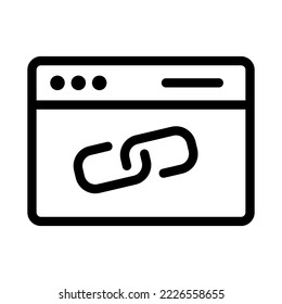ilustración de icono de línea de enlace vectorial
