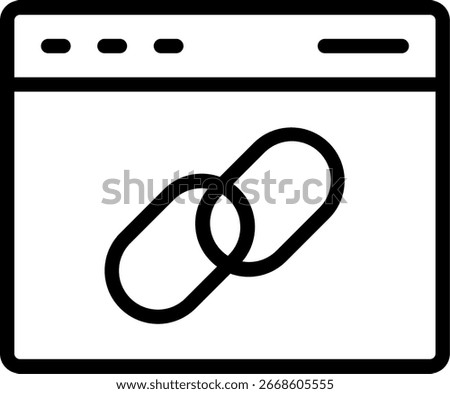 Link Line Icon Vector Design