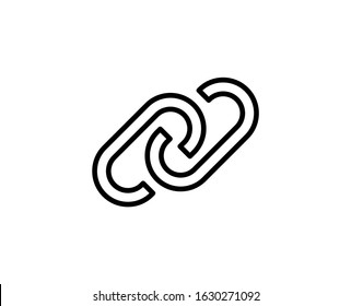 Link line icon. Vector symbol in trendy flat style on white background. Link sing for design.
