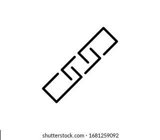 Link Linie Symbol. Vektorillustration-Symbol im trendigen, flachen Stil auf weißem Hintergrund. Link Singen für Design.