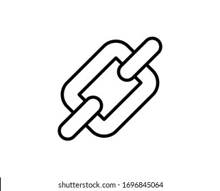 Link line icon. Vector symbol in trendy flat style on white background. Link sing for design.