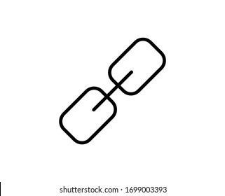 Link line icon. Vector symbol in trendy flat style on white background. Link sing for design.
