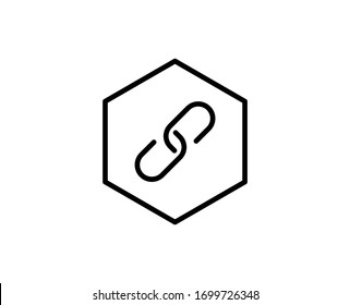 Link line icon. Vector symbol in trendy flat style on white background. Link sing for design.