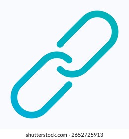 Link Lineal Gradient Icon For User Interface, Isolated Vector Icon.