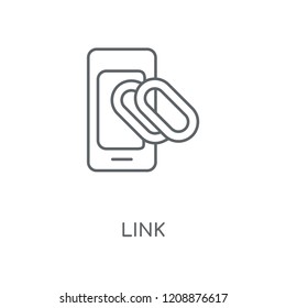 Link linear icon. Link concept stroke symbol design. Thin graphic elements vector illustration, outline pattern on a white background, eps 10.