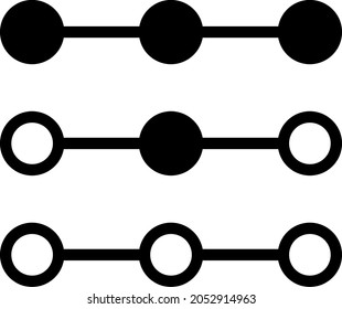 Link lines with nodes icon with flat style. Isolated vector link lines with nodes icon illustrations, simple style.