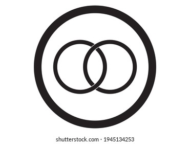 Link, linked rings, marriage or couple