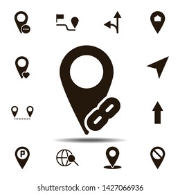 link, location icon. Simple glyph, flat vector element of Location icons set for UI and UX, website or mobile application