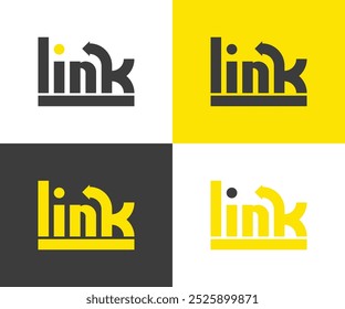 Letra de logotipo de Enlace moderna simple 