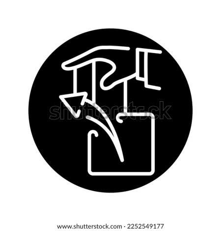 Link manipulation сolor line icon. Pictogram for web page.
