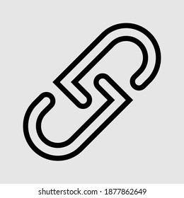 link outline icon isolated vector illustration