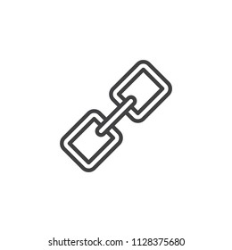 Link outline icon. linear style sign for mobile concept and web design. Chain simple line vector icon. Symbol, logo illustration. Pixel perfect vector graphics