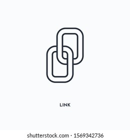 Link Outline Icon. Simple Linear Element Illustration. Isolated Line Link Icon On White Background. Thin Stroke Sign Can Be Used For Web, Mobile And UI.