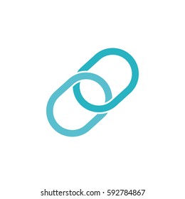 Link page flat icon, seo & development, chain sign, a colorful solid pattern on a white background, eps 10.