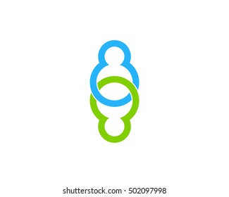 Link People Logo Design Template