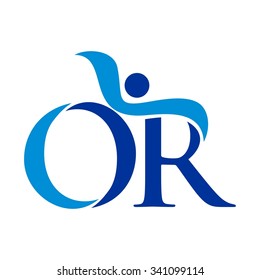 Link People, O R Initials Logo Template