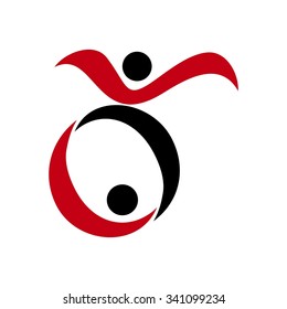 Link People, O R Initials Logo Template