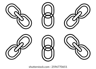Link Problem Line Art Illustration for Modern Design