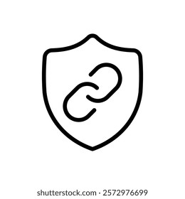 Link protection icon flat editable icon mark