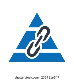 Icono Azul Píramida Llanto Aislado En Ilustración Vector De Fondo Blanco | Iconos de Seo