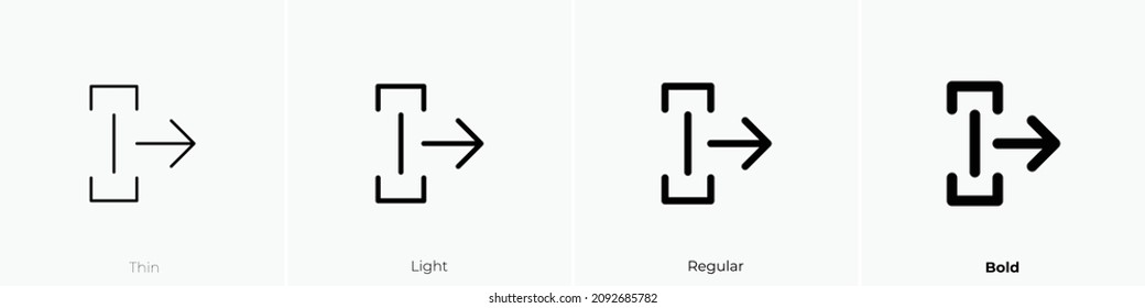 link right icon. Thin, Light Regular And Bold style design isolated on white background