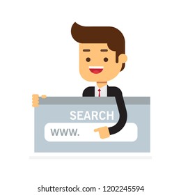 The link in the search box on your website