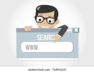 The link in the search box on your website. Elements of web design for kindergarten, schools and colleges.