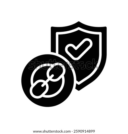 link secure glyph icon. vector icon for your website, mobile, presentation, and logo design.
