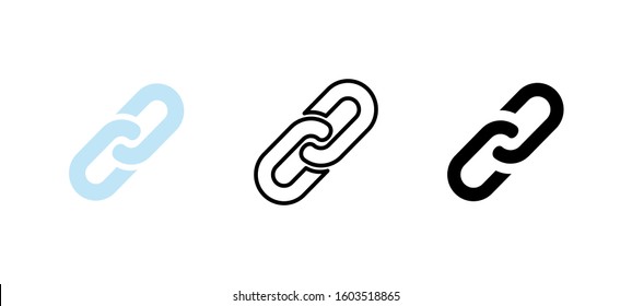 Link SEO icon. Business flat, silhouette, line vector illustration on white background