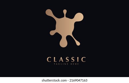 Icono de forma de enlace diseño de silueta vector monograma plantilla