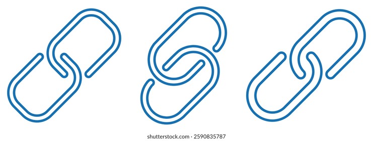 Link, share link, external link, database, icon set. URL icons. Attach, Network clip art, Business vector stock. Chain, link icon vector illustrator isolated.