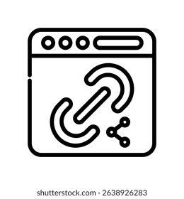 Link Share Icon Line Vector Illustration