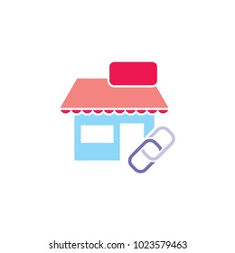 Link Shop Logo Icon Design