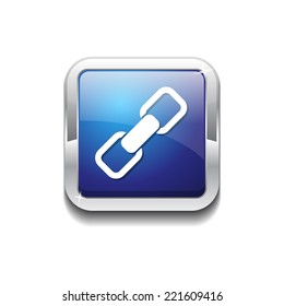 Link Sign Blue Vector Icon Button