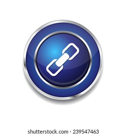 Link Sign Blue Vector Icon Button