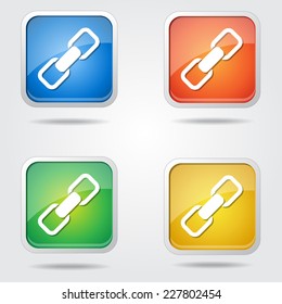 Link Sign Colorful Vector Icon Design