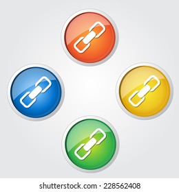 Link Sign Colorful Vector Icon Design