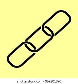 Link sign. Flat style icon vector illustration.