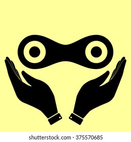 Link sign. Flat style icon vector illustration.