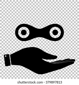 Link sign. Flat style icon vector illustration.