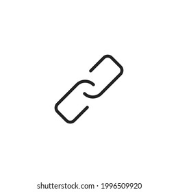 Link sign icon. Hyperlink symbol. Chain logo. Vector illustration on white background. Connection. Reference. Vector illustration.