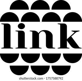 LINK sign on white background. Sticker, stamp