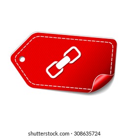 Link Sign Red Vector Icon Design